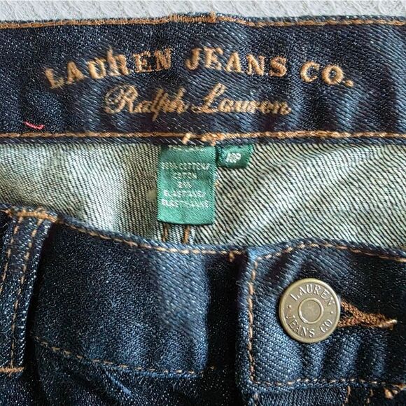 Ralph Lauren Dark Wash Nolita Straight Jeans Size 10 Petite - Picture 2 of 7